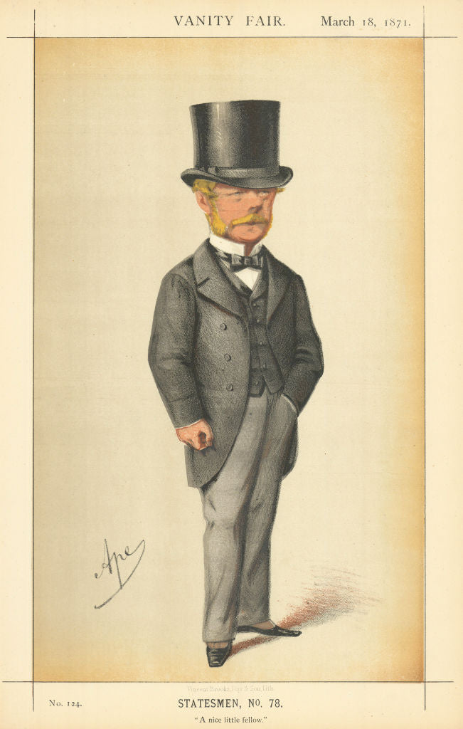 VANITY FAIR SPY CARTOON Gerard James Noel 'A nice little fellow' Politics 1871